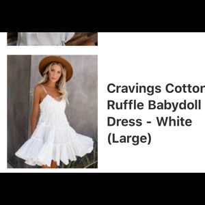 Vici White baby doll tier dress